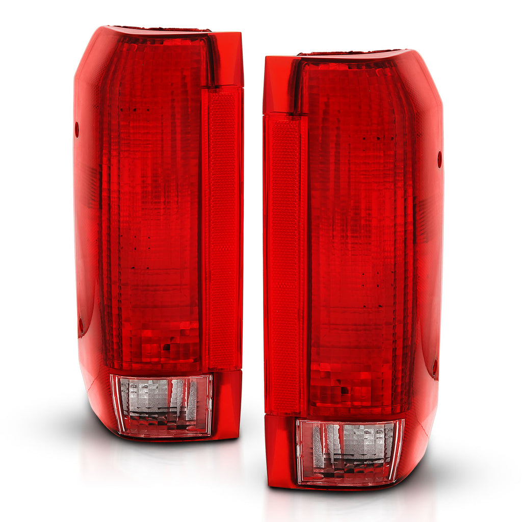 ANZO USA-311306 | Tail Light Assembly; Chrome Housing; Red/Clear Lens; Pair
