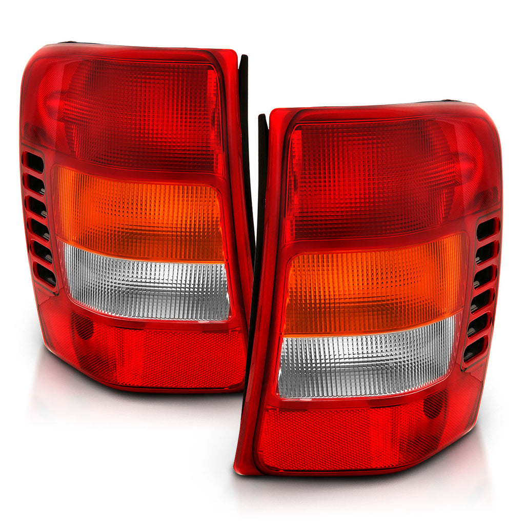 ANZO USA-311308 | Tail Light Assembly; Chrome Housing; Red/Clear Lens; Pair
