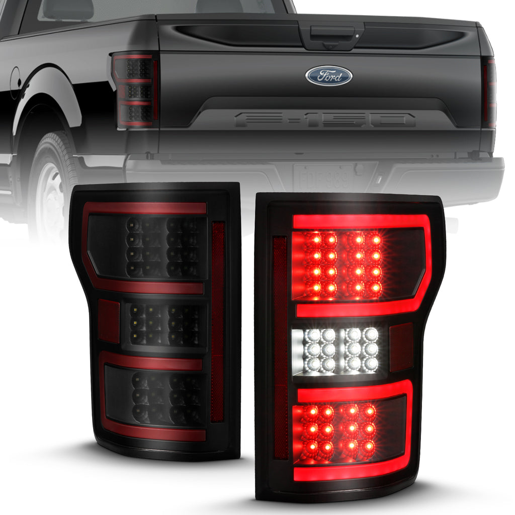 ANZO USA-311314 | LED Tail Lights LED TAILLIGHT BLACK (RED LIGHT BAR) (W/ SEQUENTIAL) Pair