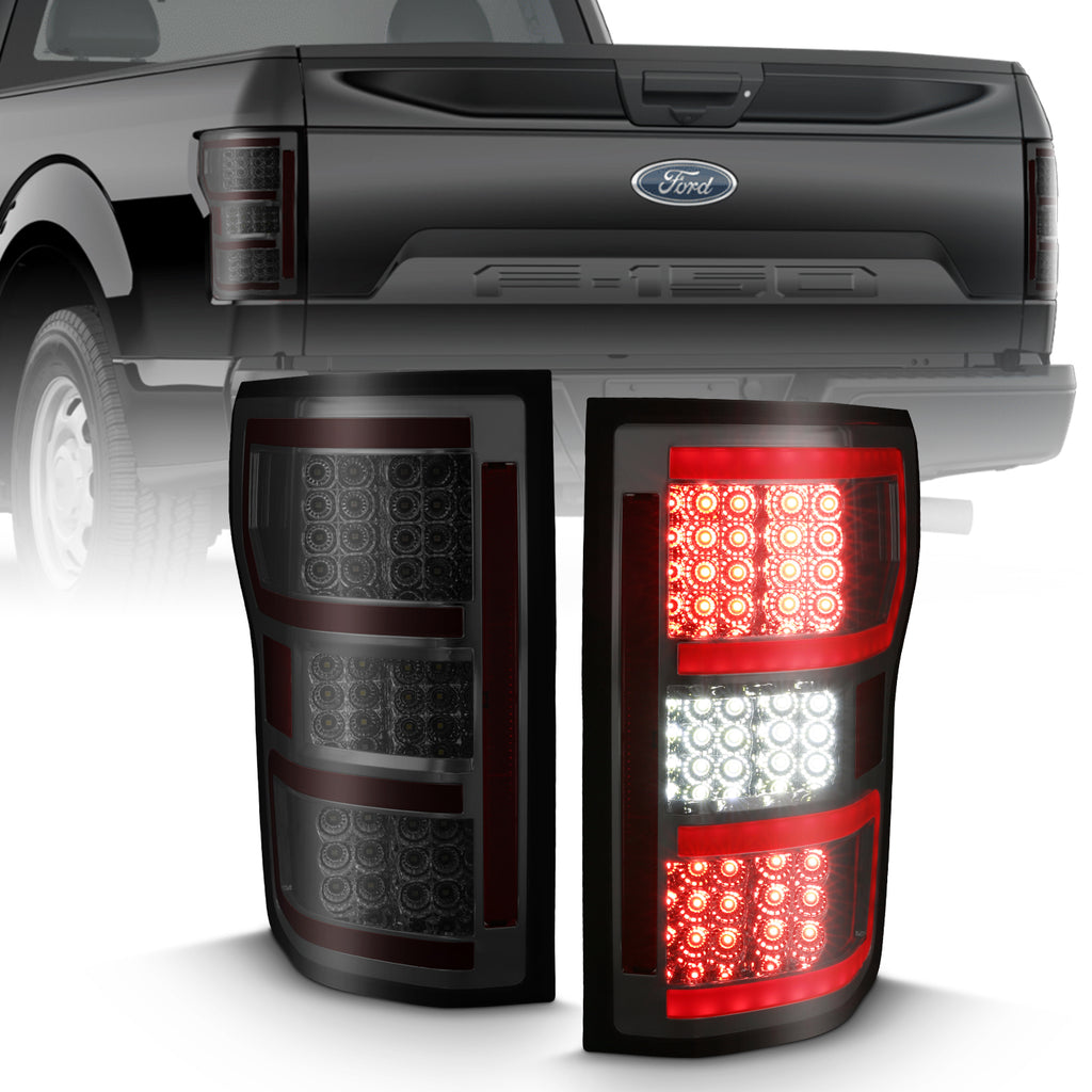 ANZO USA-311315 | LED Tail Lights LED TAILLIGHT SMOKE (RED LIGHT BAR) (W/ SEQUENTIAL) Pair