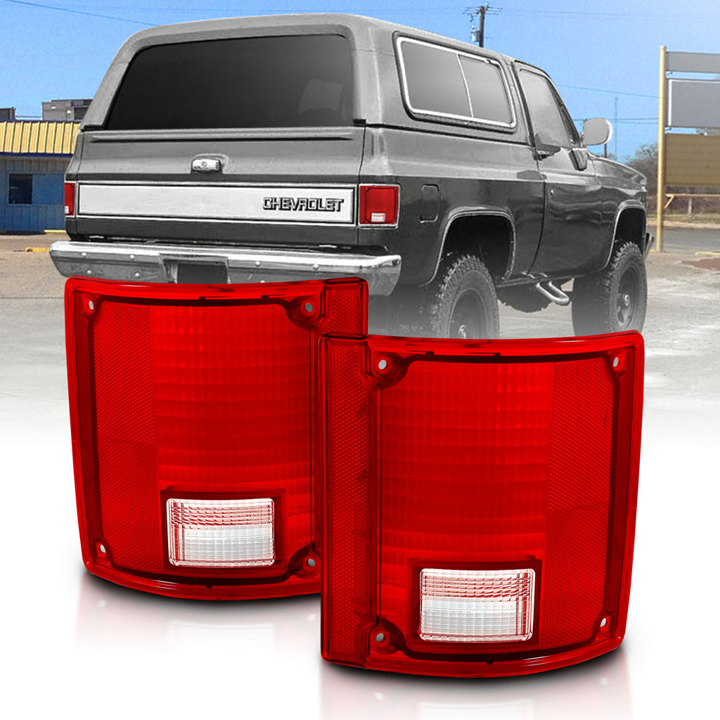 ANZO USA-311317 | Taillights Red/Clear Lens W/O Chrome Trim (OE REPLACEMENT) Pair