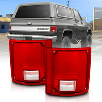 ANZO USA-311317 | Taillights Red/Clear Lens W/O Chrome Trim (OE REPLACEMENT) Pair