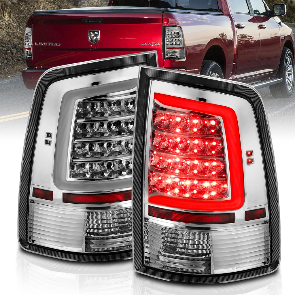ANZO USA-311320 | Tail Light Assembly; LED; Chrome Housing; Clear Lens; Pair