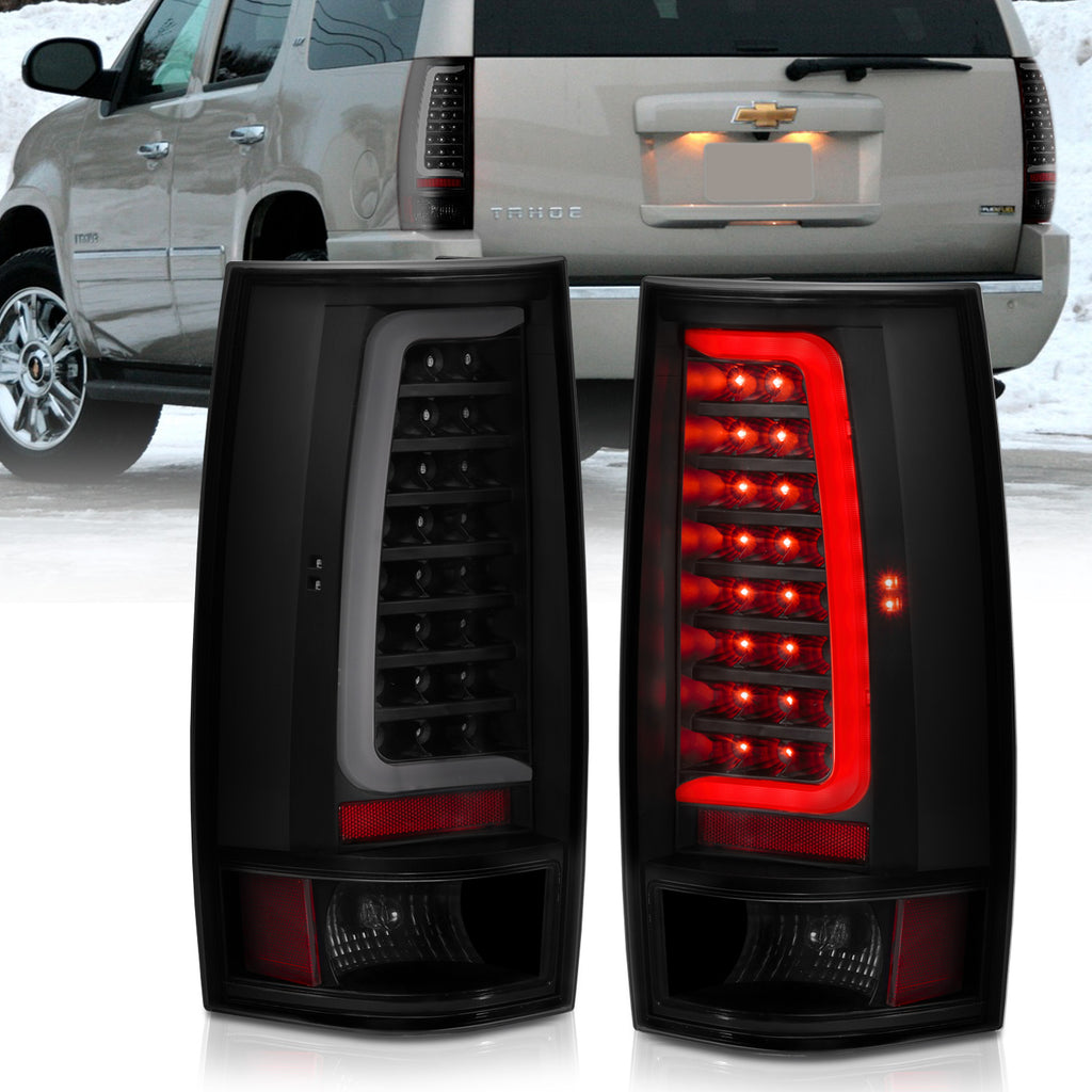 ANZO USA-311322 | Tail Light Assembly; LED; Black Housing; Smoke Lens; Pair