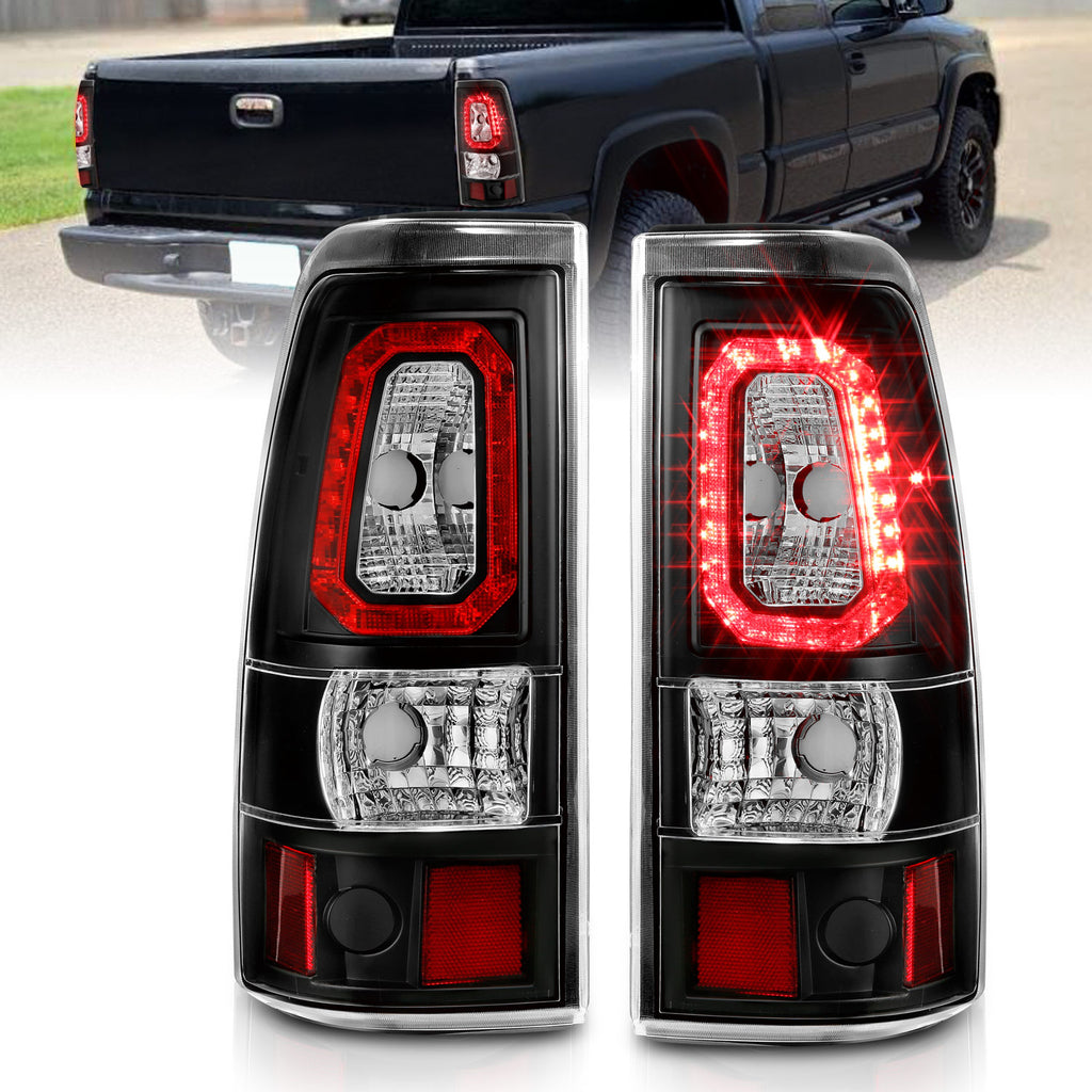 ANZO USA-311324 | Tail Light Assembly; LED; Black Housing; Clear Lens; Pair