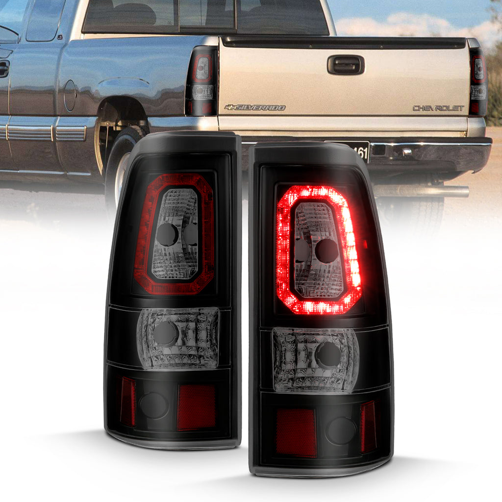 ANZO USA-311325 | Tail Light Assembly; LED; Black Housing; Smoke Lens; Pair