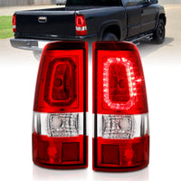 ANZO USA-311326 | Tail Light Assembly; LED; Chrome Housing; Red Lens; Pair