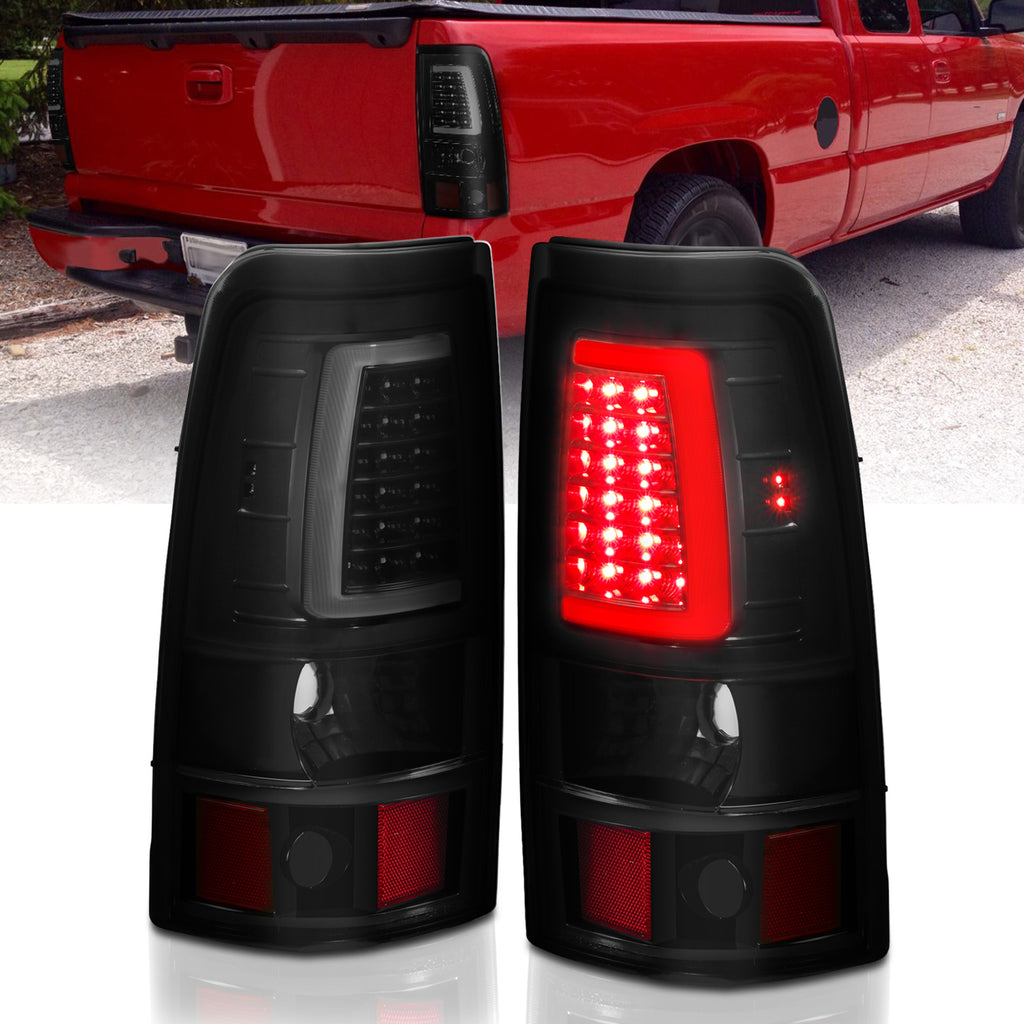 ANZO USA-311334 | Tail Light Assembly; LED; Black Housing; Smoke Lens; Pair