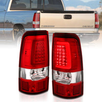 ANZO USA-311335 | Tail Light Assembly; LED; Chrome Housing; Red/Clear Lens; Pair