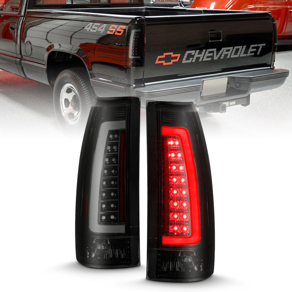 ANZO USA-311345 | Tail Light Assembly; LED; Black Housing; Smoke Lens; Pair