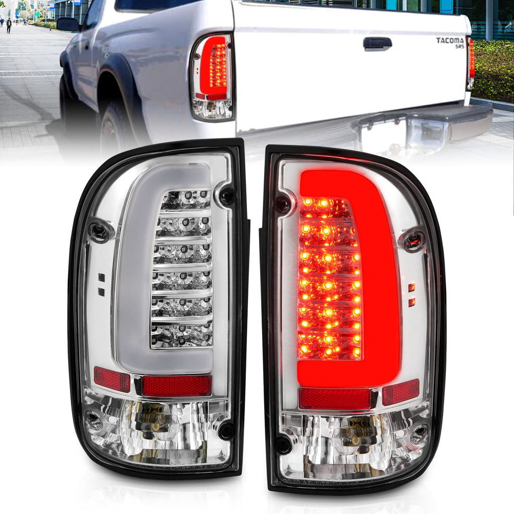 ANZO USA-311355 | Tail Light Assembly; LED; Chrome Housing; Clear Lens; Pair