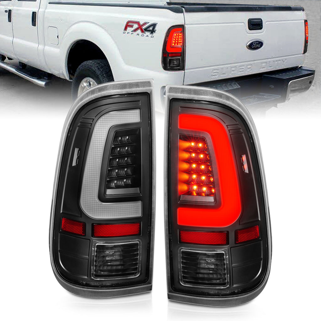 ANZO USA-311356 | Tail Light Assembly; LED; Black Housing; Clear Lens; Pair