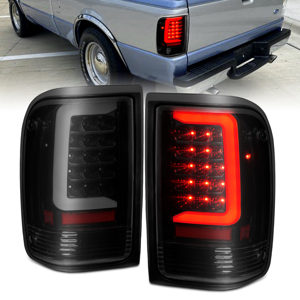 ANZO USA-311360 | Tail Light Assembly; LED; Black Housing; Smoke Lens; Pair