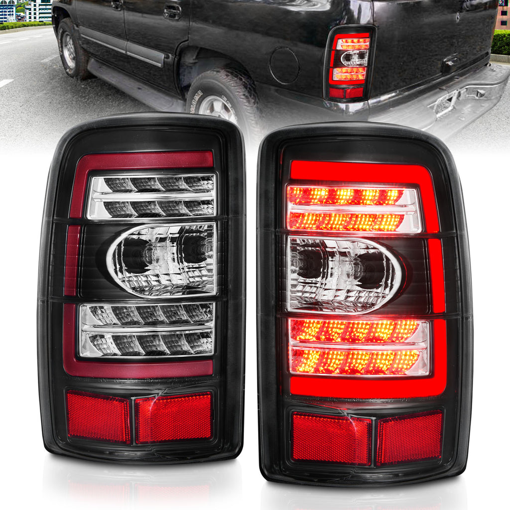 ANZO USA-311362 | Tail Light Assembly; LED; Black Housing; Clear Lens; Pair