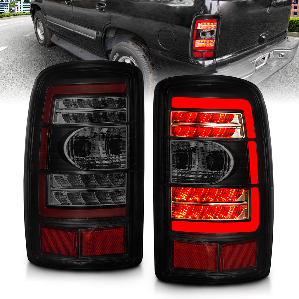 ANZO USA-311363 | Tail Light Assembly; LED; Black Housing; Smoke Lens; Pair