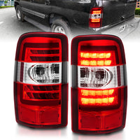 ANZO USA-311364 | Tail Light Assembly; LED; Chrome Housing; Red/Clear Lens; Pair