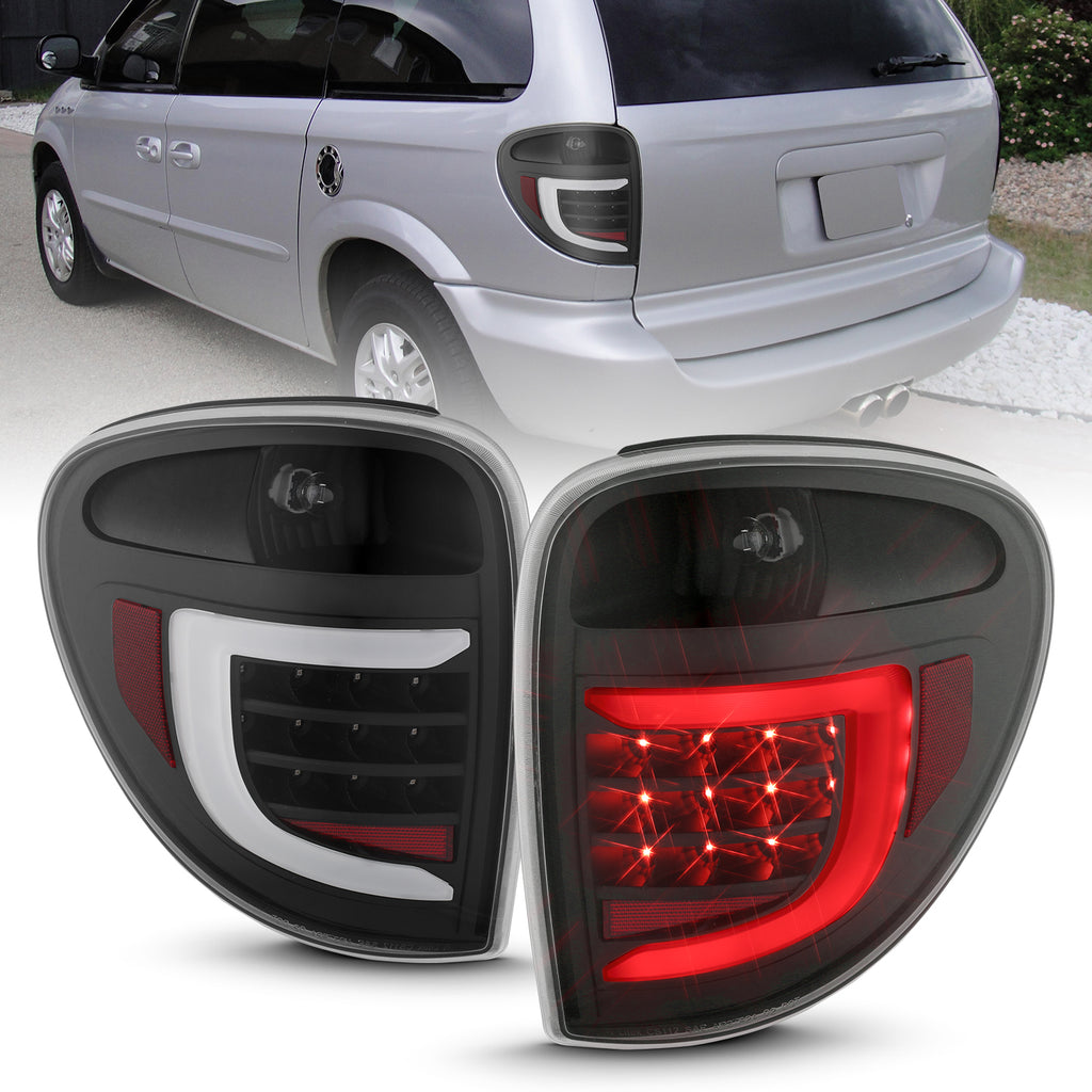 ANZO USA-311365 | Tail Light Assembly; LED; Black Housing; Clear Lens; Pair