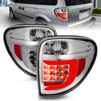 ANZO USA-311367 | Tail Light Assembly; LED; Chrome Housing; Clear Lens; Pair