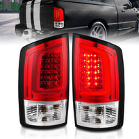 ANZO USA-311370 | Tail Light Assembly; LED; Chrome Housing; Red/Clear Lens; Pair