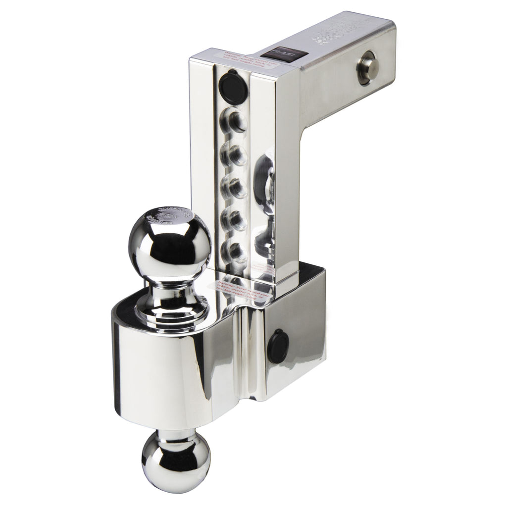 Flash ALBM adj alum ball mount built-in locks, 6'' drop 7'' rise, 2'' & 2-5/16''