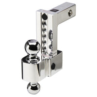 Flash ALBM adj alum ball mount built-in locks, 6'' drop 7'' rise, 2'' & 2-5/16''