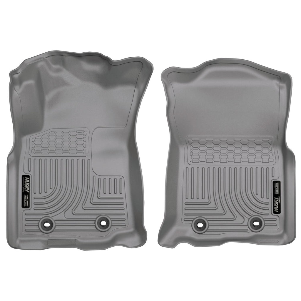 Husky Liners 13972 | Husky Liners Front Floor Liners, Fits 18-C TACOMA AT DOUBLE CAB/ACCESS CAB FRONT FLOOR LINERS WEATHERBEATER GREY