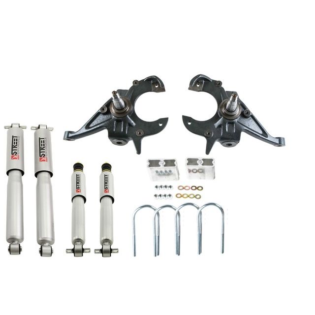 BELLTECH 614SP LOWERING KITS  Front And Rear Complete Kit W/ Street Performance Shocks 1982-2004 Chevrolet S10/S15 Pickup 4&6 cyl. (Std Cab) 83-97 Chevrolet Blazer/Jimmy 4&6 cyl. 2 in. F/3 in. R drop W/ Street Performance Shocks