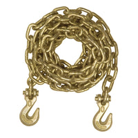 16' Transport Binder Safety Chain with 2 Clevis Hooks (18800 lbs Yellow Zinc)