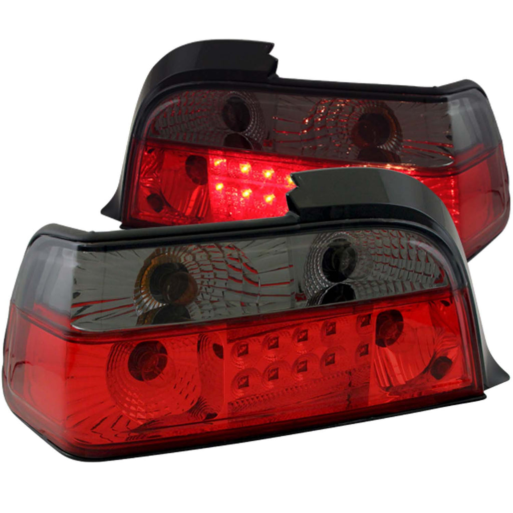 ANZO USA-321124 | Tail Light Assembly; LED; Red/Smoke Lens; Red Reflector;Pair