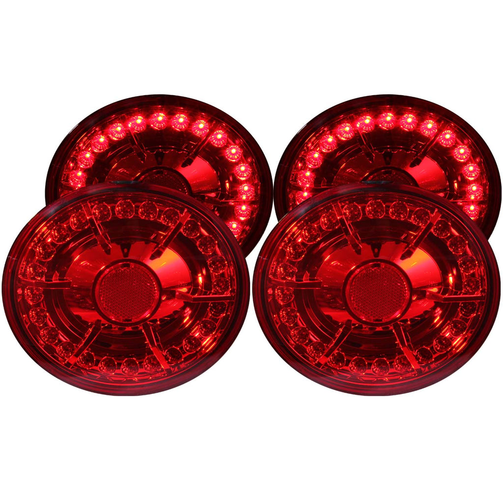 ANZO USA-321168 | Tail Light Assembly; LED; Red Lens; Black Housing;Pair 4 pc.;