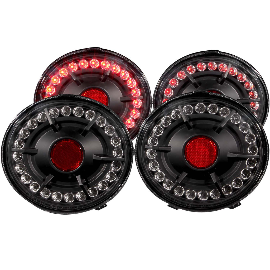 ANZO USA-321169 | Tail Light Assembly; LED; Clear Lens; Black Housing;Pair 4 pc.;