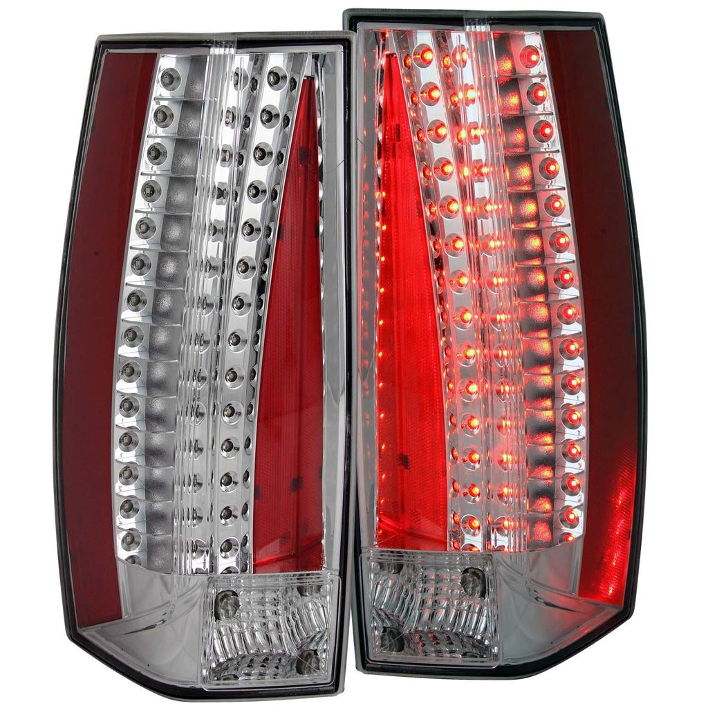 ANZO USA-321287 | Tail Light Assembly; LED; Clear Lens; Chrome Housing;Pair