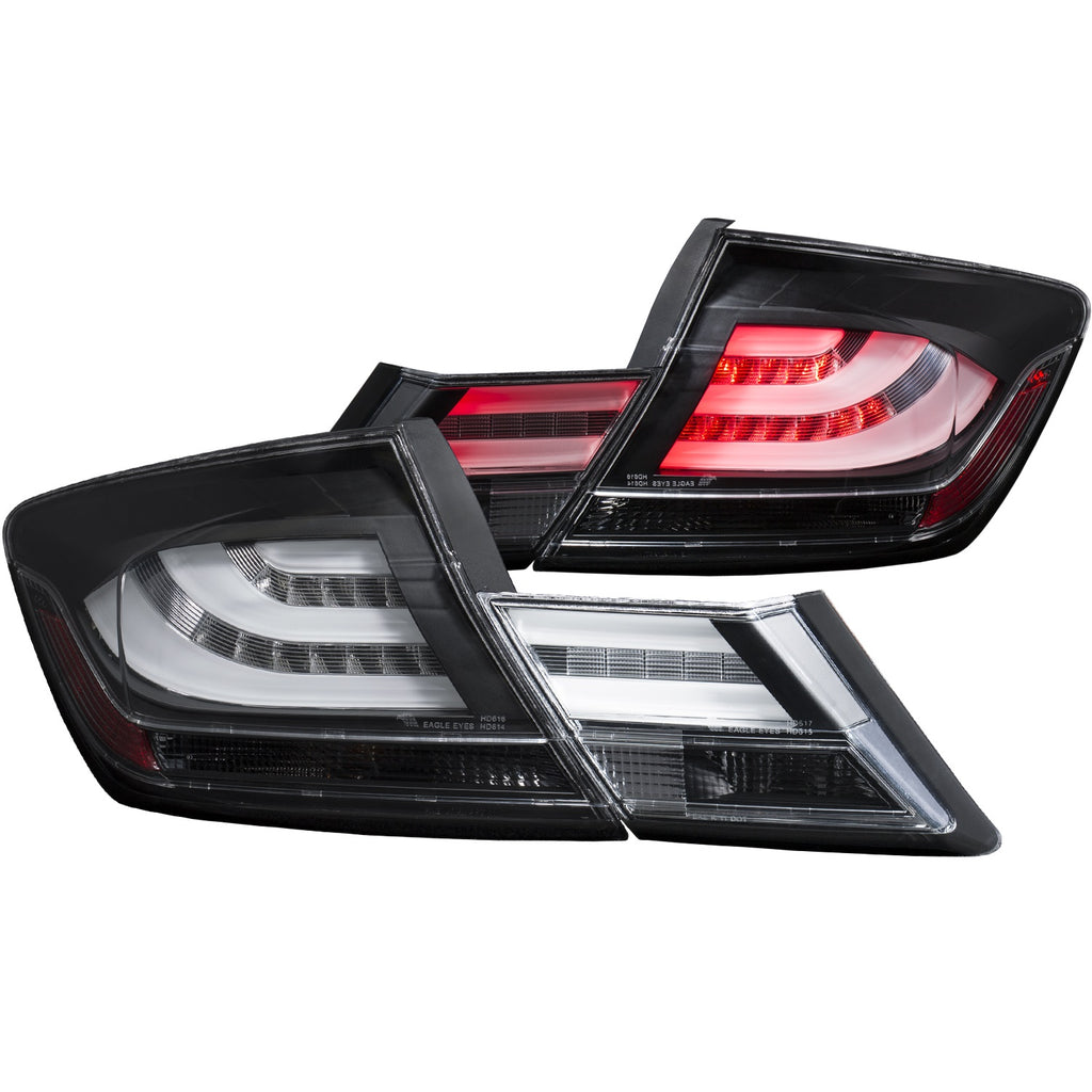 ANZO USA-321323 | Tail Light Assembly; LED; Clear Lens; Black Housing;Pair