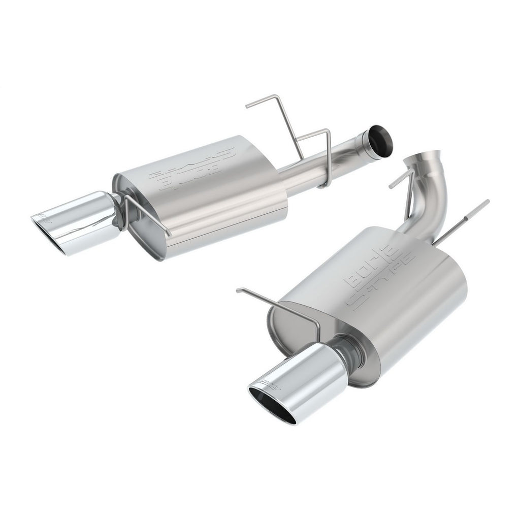 Borla 11789 | Borla S-Type Axle-Back Exhaust System for 2011-2012 Ford Mustang GT and 2012 Boss 302 5.0L V8 Automatic; Manual Transmission; Rear Wheel Drive 2-Door Coupe; Convertible.