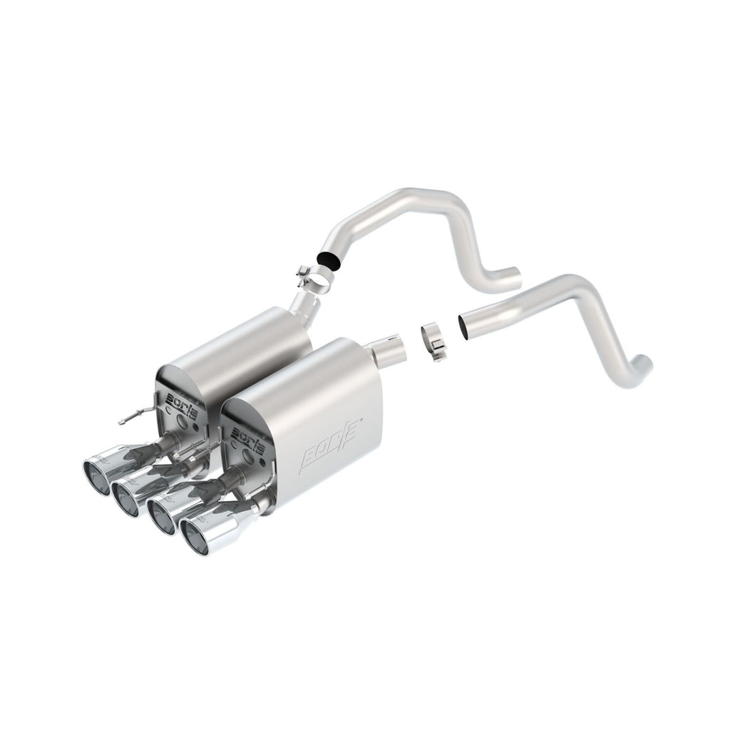 Borla 11814 | Borla Touring Axle-Back Exhaust System for 2005-2008 Chevrolet Corvette (C6) 6.0L/6.2L V8 Automatic; Manual Transmission; Rear Wheel Drive (RWD) 2-Door Coupe; Convertible.