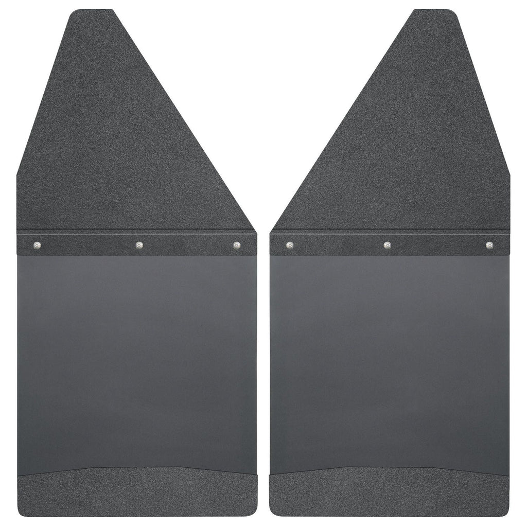 Kick Back Mud Flaps 12" Wide - Black Top and Black Weight