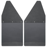 Kick Back Mud Flaps 12" Wide - Black Top and Black Weight