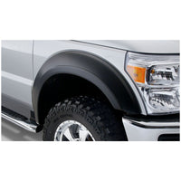 Bushwacker 20085-02 Black Extend-A-Fender Style Smooth Finish Front Fender Flares for 2011-2016 Ford F-250/F-350 Super Duty (Excludes Dually)