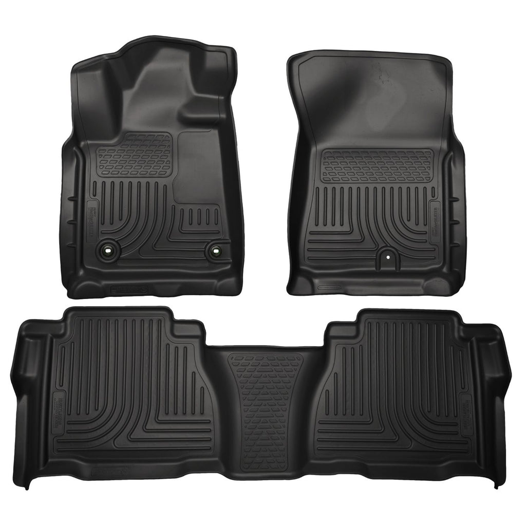 Husky Liners 99591 | Husky Liners Front & 2nd Seat Floor Liners (Footwell Coverage), Fits 12-13 TUNDRA W/TWIST LOCK ON DRIVERS SIDE FRONT & 2ND SEAT FLOOR LINERS BLACK