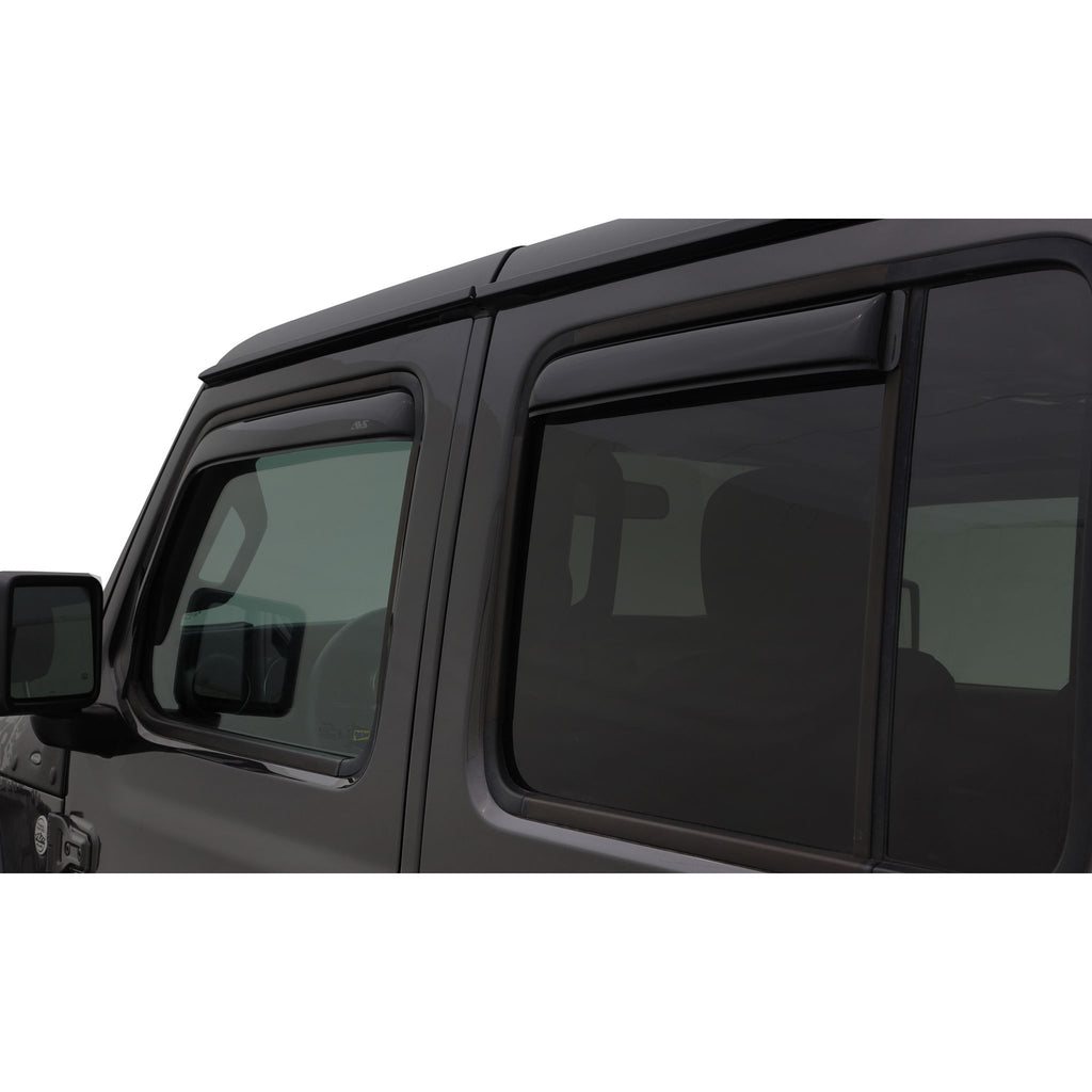 Auto Ventshade 194249 In-Channel Ventvisor Side Window Deflector 4-Piece Set For 2007-2018 Jeep Wrangler JK