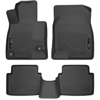 Husky Liners 98651 | Husky Liners Front & 2nd Seat Floor Liners, Fits 14-16 MAZDA 3 FRONT/2ND SEAT FLOOR LINERS BLACK