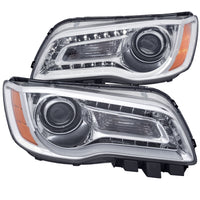 ANZO USA-121494 | Projector Headlight Set; Clear Lens; Chrome Housing;Pair w/Plank Style Design;