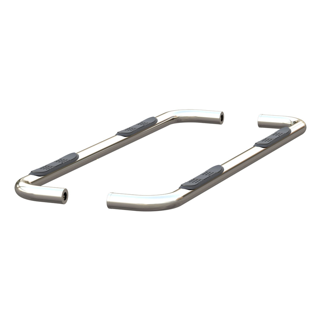 3" Round Polished Stainless Side Bars Select Chevy Silverado GMC Sierra 1500
