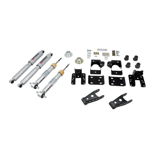 BELLTECH 646SP LOWERING KITS  Front And Rear Complete Kit W/ Street Performance Shocks 2007-2013 Chevrolet Silverado/Sierra ((All Cabs) 2WD/4WD) +1 in. to -2 in. F/4 in. R drop W/ Street Performance Shocks