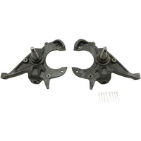 BELLTECH 2100 DROP SPINDLE SET 2 in. Drop Spindle Set 1982-2004 Chevrolet S10/S15 (All Cabs) 4&6 cyl.) 83-97 Chevrolet Blazer/Jimmy 96-00 Isuzu Hombre 2 in. Drop Spindle