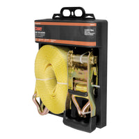 27' Yellow Cargo Strap with J-Hooks (3333 lbs.)