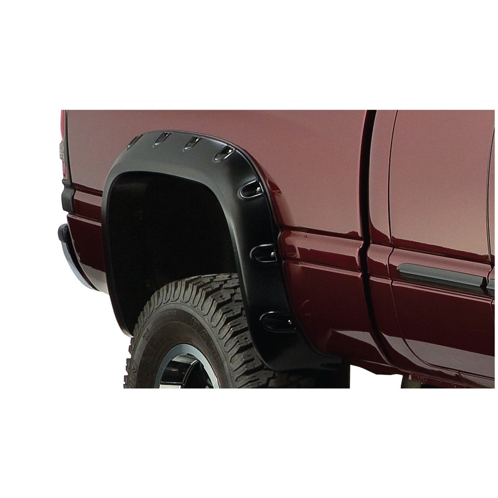 Bushwacker 60016-07 Black Pocket/Rivet Style Textured Finish Rear Fender Flares for 1986-1995 Suzuki Samurai