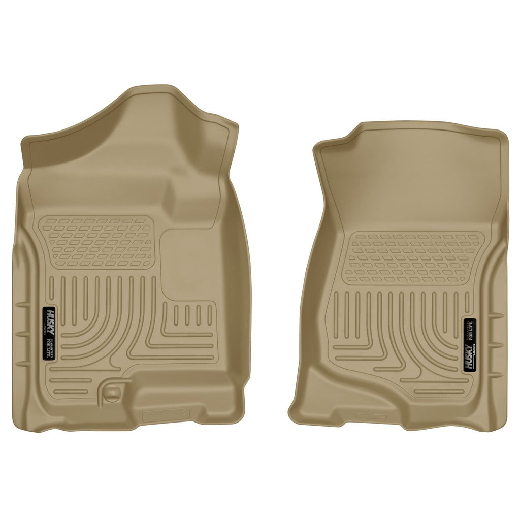 Husky Liners 18203 | Husky Liners Front Floor Liners, Fits 07-13 SILVERADO/SIERRA 1500/07-14 SILVERADO/SIERRA 2500/3500 EXT/CREW CAB FRONT FLOOR LINERS TAN