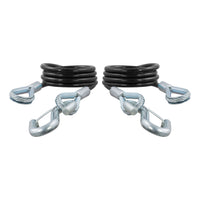 43-7/8" Safety Cables with 2 Snap Hooks (3500 lbs Vinyl-Coated 2-Pack)