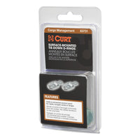 1" x 1-1/4" Surface-Mounted Tie-Down D-Rings (1200 lbs Clear Zinc 2-Pack)